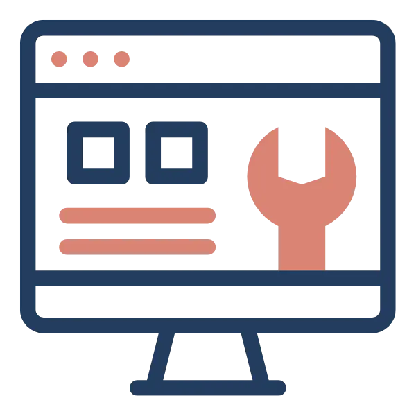 Icono representando servicios web adicionales como mantenimiento y soporte